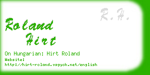 roland hirt business card